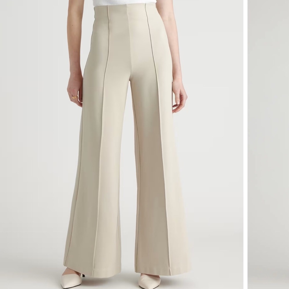 Quince Ponte ultra stretch high rise Wide-Leg Trousers